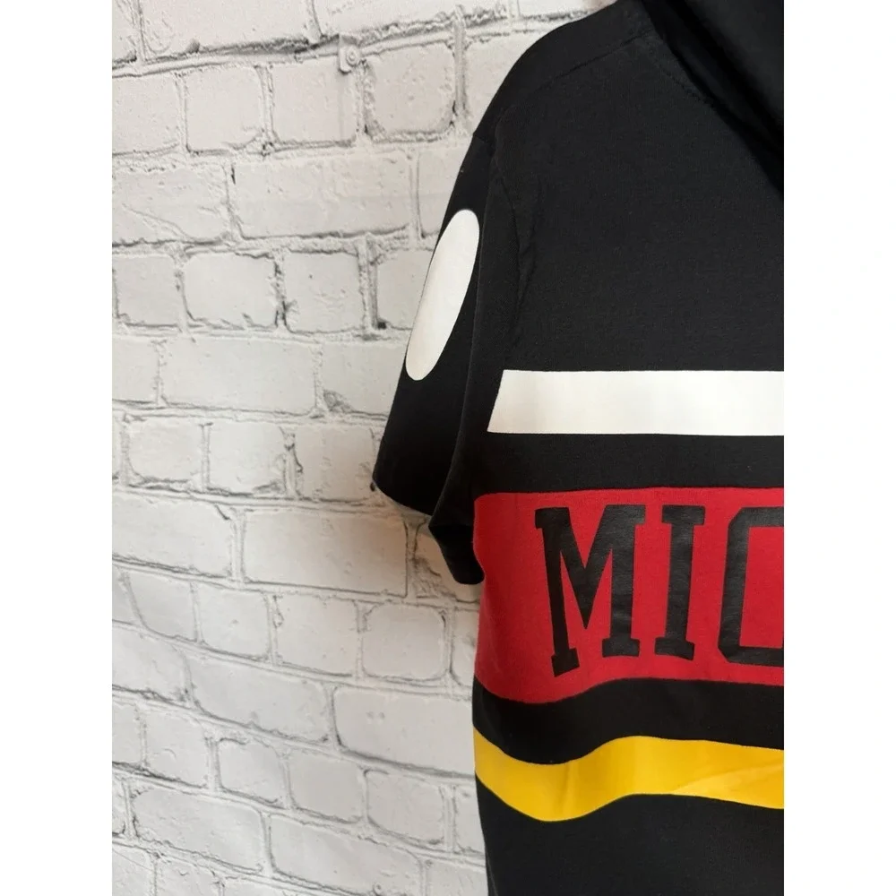 Mickey Short Sleeve‎ Pullover Hooded With Ears Shirt Disney Park Youth Small